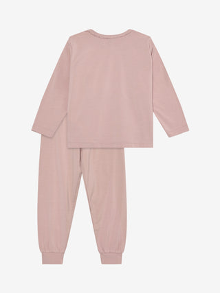 Bambus Langarm Pyjama Set Shadow Gray Rosa von CeLaVi