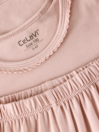 Bambus Langarm Pyjama Set Shadow Gray Rosa von CeLaVi