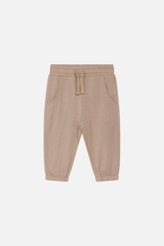 Lange Bambus-Hose für Babys Braun-Beige von Hust and Claire