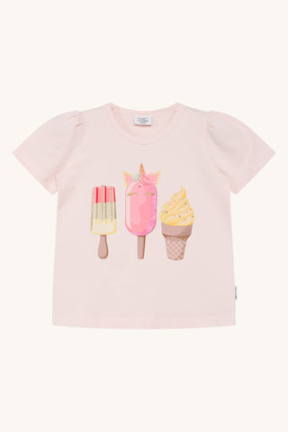 T-Shirt Amna Rosa mit Eiscremeprint von Hust & Claire