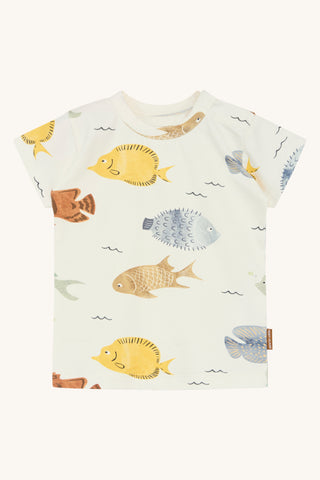T-Shirt Anker Weiss mit Fischprint von Hust & Claire
