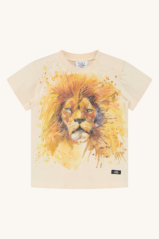 T-Shirt Arthur Beige mit Löwenprint von Hust & Claire