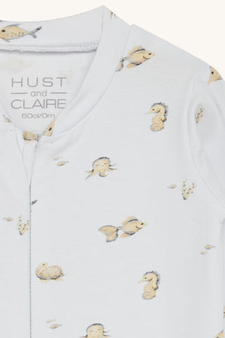 Pyjama Mich Hellblau mit Meerestierprint von Hust & Claire