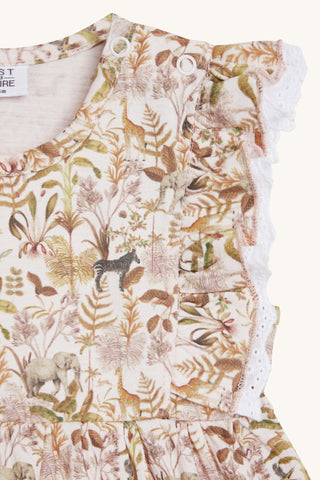 Kleid Kunaja Beige mit Safaritierprint von Hust & Claire