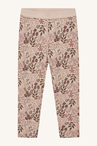 Merinowolle-Bambus Hose Laki Altrosa mit Himbeeren-Blumenprint von Hust & Claire