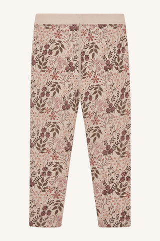 Merinowolle-Bambus Hose Laki Altrosa mit Himbeeren-Blumenprint von Hust & Claire