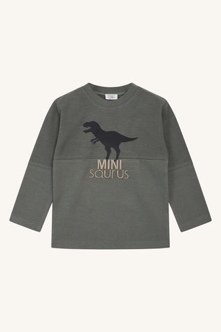 Sweatshirt Anton Khaki mit Dinoprint von Hust & Claire