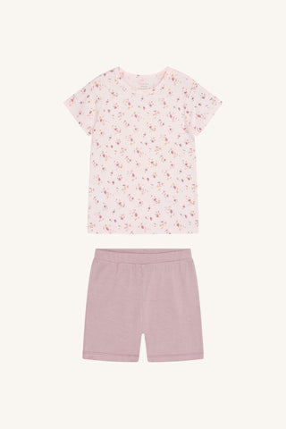 Bambus Pyjama Set Fun Rosa mit Blumenmuster von Hust and Claire