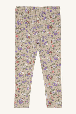 Modal Leggings Lisa Dunkelbeige mit Blumenmuster von Hust & Claire