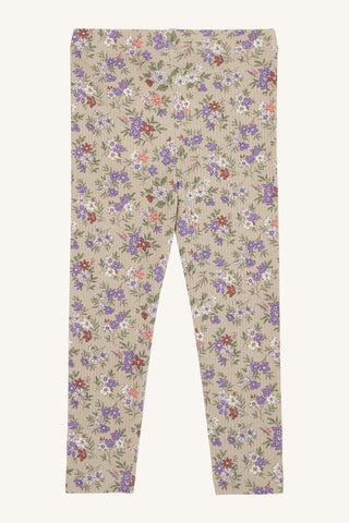 Modal Leggings Lisa Dunkelbeige mit Blumenmuster von Hust & Claire