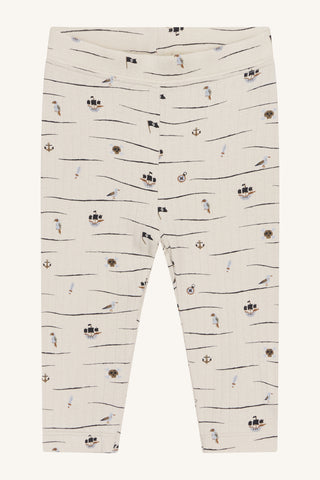 Bambus Leggings Ludo Beige mit Piratenprint von Hust and Claire