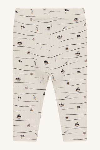 Bambus Leggings Ludo Beige mit Piratenprint von Hust and Claire