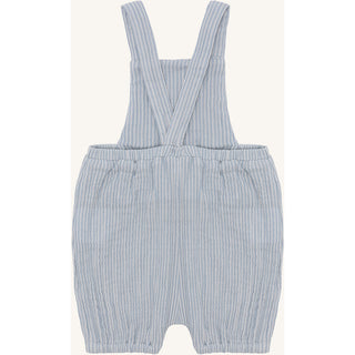 Musselin Latzhose Musse Hellblau gestreift von Hust & Claire