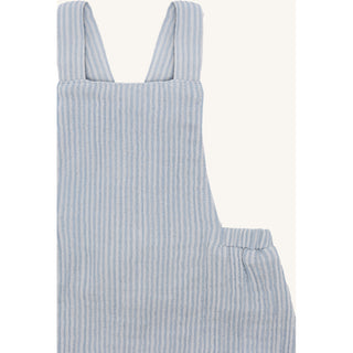 Musselin Latzhose Musse Hellblau gestreift von Hust & Claire