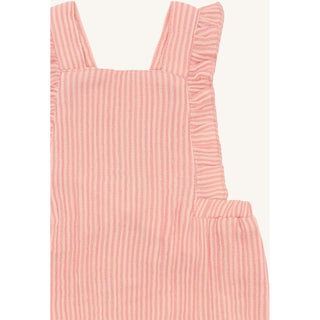 Musselin Latzhose Musse Rosa gestreift von Hust & Claire