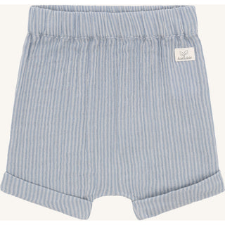 Musselin Shorts Haris Hellblau gestreift von Hust & Claire