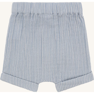 Musselin Shorts Haris Hellblau gestreift von Hust & Claire