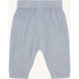 Musselin Hose Thias Hellblau gestreift von Hust & Claire