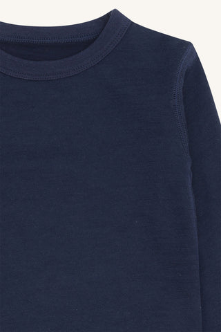 Merinowolle-Bambus Langarm-Shirt Abba More Navy von Hust & Claire