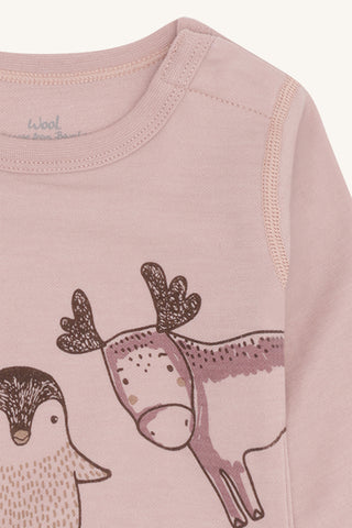 Merinowolle-Bambus Body Baloo Animals Adobe Rose von Hust & Claire