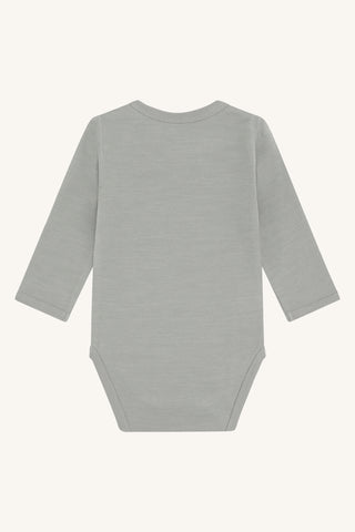 Merinowolle-Bambus Body Baloo Playing Forest Fog Khaki von Hust & Claire