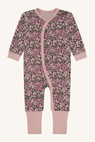 Merinowolle-Bambus Pyjama Manu Flor Adobe Rose von Hust & Claire