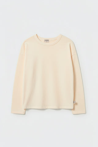 Langarmshirt Basic Ivory Beige von Cozmo