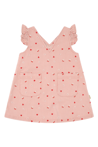 Kurzarm-Kleid Karoline mit Herz und Kirschen Stickerei von Hust & Claire