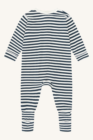 Bambus Pyjama Mulle Skyway Blues gestreift von Hust and Claire