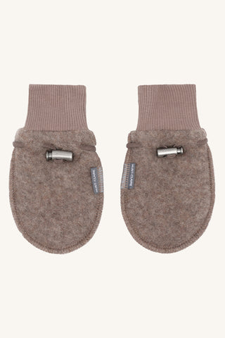 Merino Wollfleece Handschuhe Braun Meliert von Hust and Claire