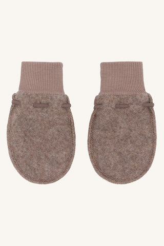 Merino Wollfleece Handschuhe Braun Meliert von Hust and Claire