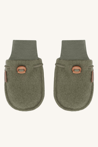 Merino Wollfleece Handschuhe Turtle Grün von Hust and Claire