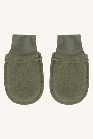 Merino Wollfleece Handschuhe Turtle Grün von Hust and Claire