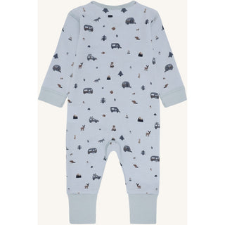 Merinowolle Pyjama Mobi Camp Baby Blue von Hust & Claire