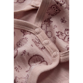 Merinowolle Wickelbody Bo Woodland Dusty Rose von Hust & Claire
