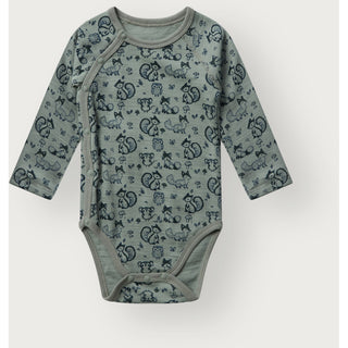 Merinowolle Wickelbody Bo Woodland State Green von Hust & Claire