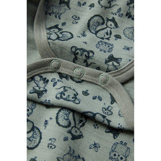Merinowolle Wickelbody Bo Woodland State Green von Hust & Claire