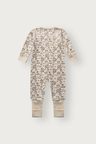 Merinowolle Pyjama Mobi Woodland Off White von Hust & Claire