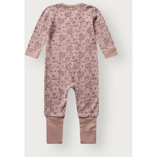 Merinowolle Pyjama Mobi Woodland Dusty Rose von Hust & Claire