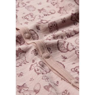 Merinowolle Pyjama Mobi Woodland Dusty Rose von Hust & Claire