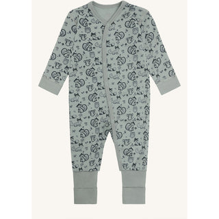 Merinowolle Pyjama Mobi Woodland State Green von Hust & Claire