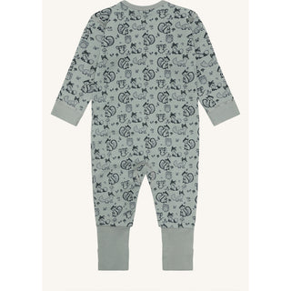 Merinowolle Pyjama Mobi Woodland State Green von Hust & Claire