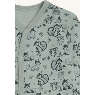 Merinowolle Pyjama Mobi Woodland State Green von Hust & Claire