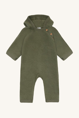 Merino Wollfleece Overall Mevi Khaki Grün von Hust & Claire