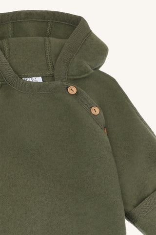 Merino Wollfleece Overall Mevi Khaki Grün von Hust & Claire