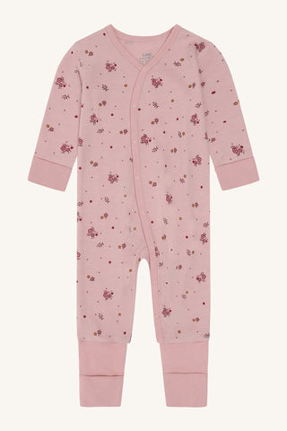 Merinowolle Pyjama Mobi Flora Rosa mit Blumenmuster von Hust & Claire