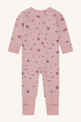 Merinowolle Pyjama Mobi Flora Rosa mit Blumenmuster von Hust & Claire