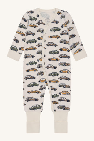 Merinowolle Pyjama Mobi Cars Beige von Hust & Claire