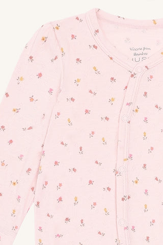 Bambus Pyjama Mulle Chalk Pink mit Blumenprint von Hust and Claire