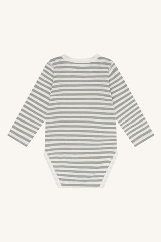 Bambus Langarm Body Buller gestreift Forest fog von Hust and Claire